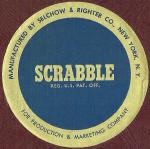 Foil 1958 SCRABBLE sticker (click to enlarge.)