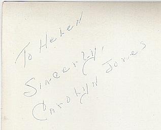 
Carolyn Jones note
