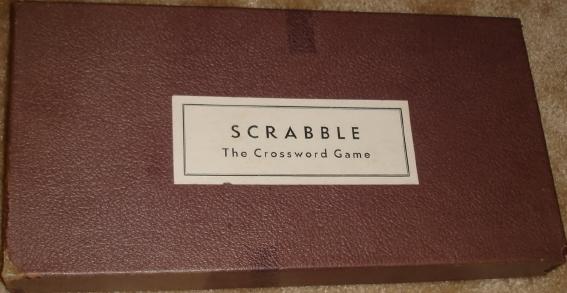 Scrabble box top, July 1949 to ?