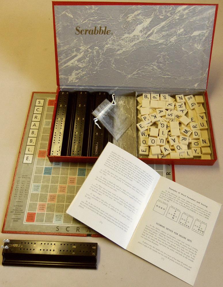 First Deluxe Scrabble: contents.