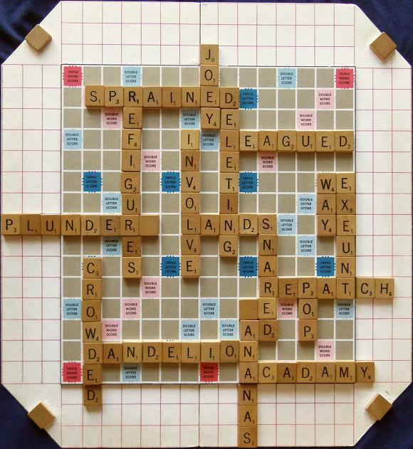 Typical Scrabble II board.