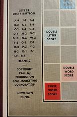 Scrabble board, 1948 (click to enlarge.)