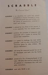 Flyer for Scrabble, 1948 (click to enlarge.)