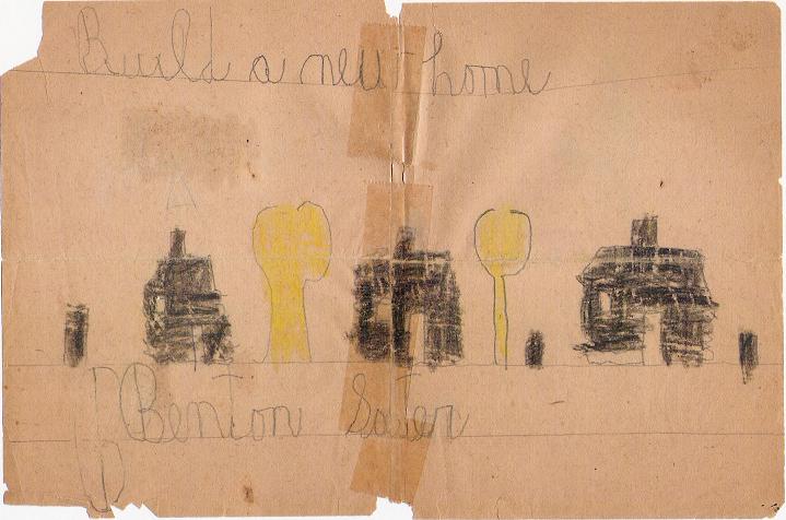 Build a new home - 1st grade drawing, 1931.