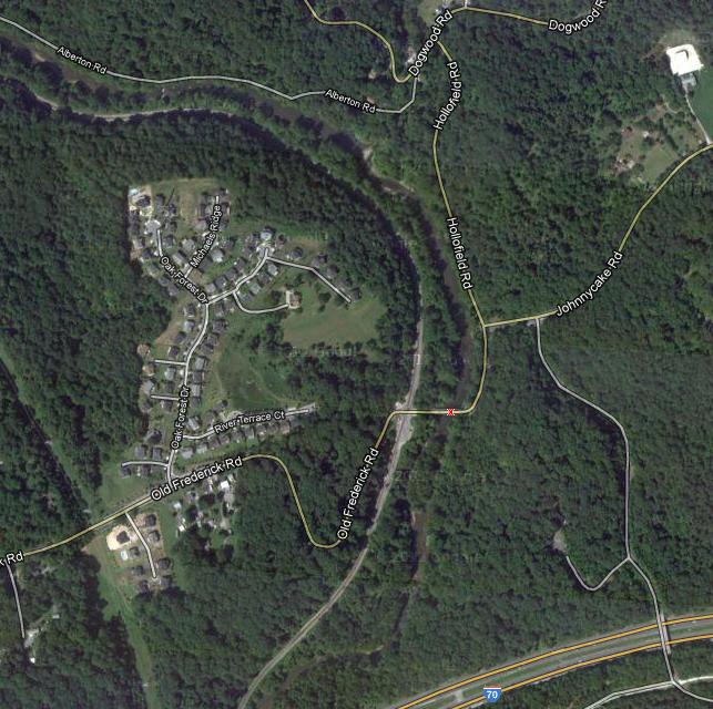 Bridge over the Patapsco washed away by Flood Agnes.
